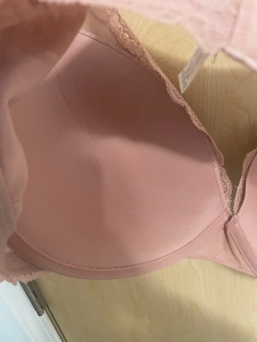 Torrid Curve Push-Up Plunge Molded Cup Lace-Trim Bra in Dusty Rose 42DDD - Picture 8 of 11